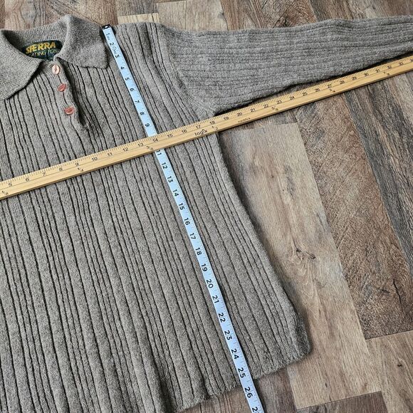 Vintage Sierra Trading Post wool-blend collared sweater, men's small - Picture 6 of 7